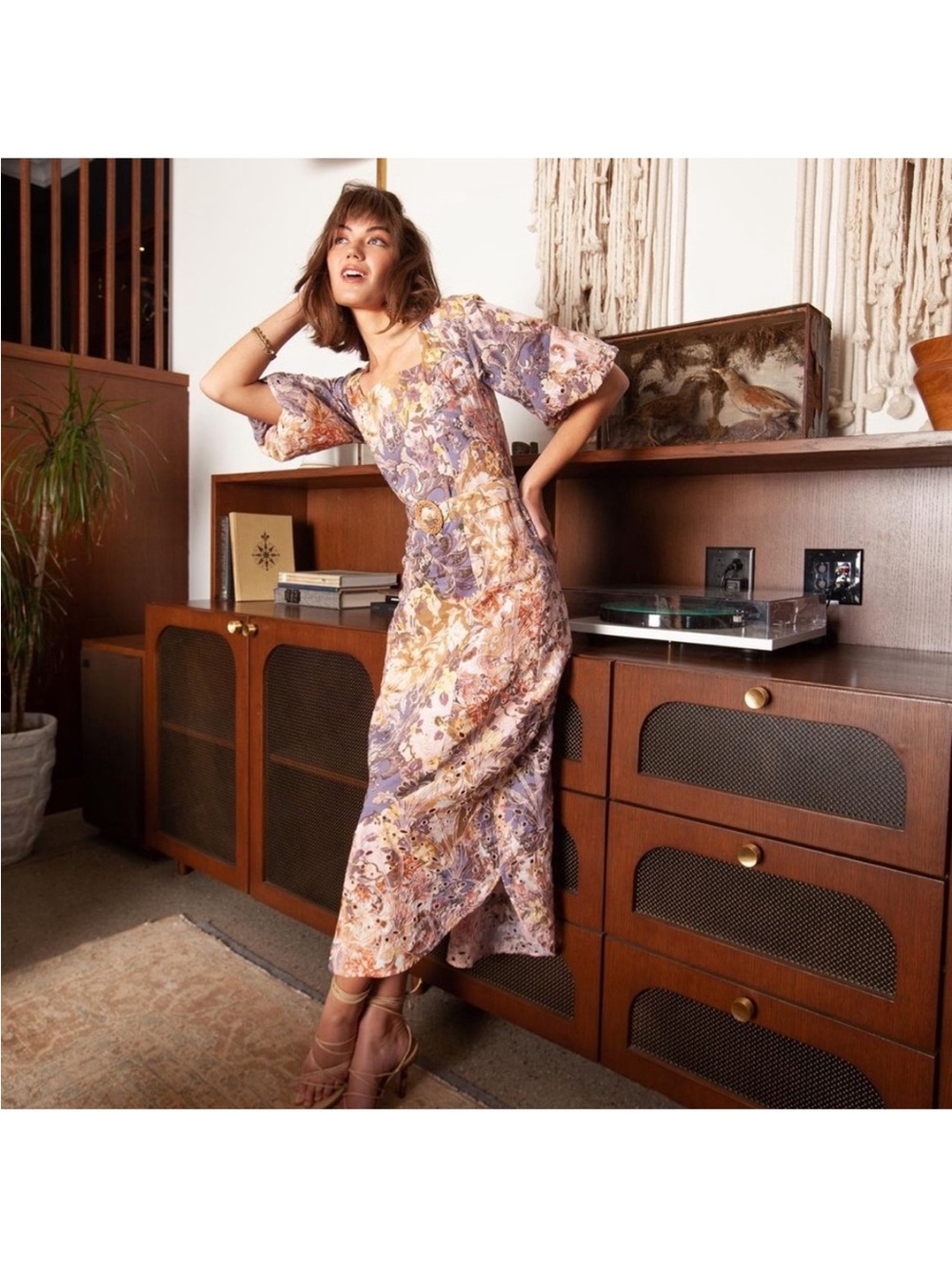 Anna Cate Eyelet Dress in August Bloom